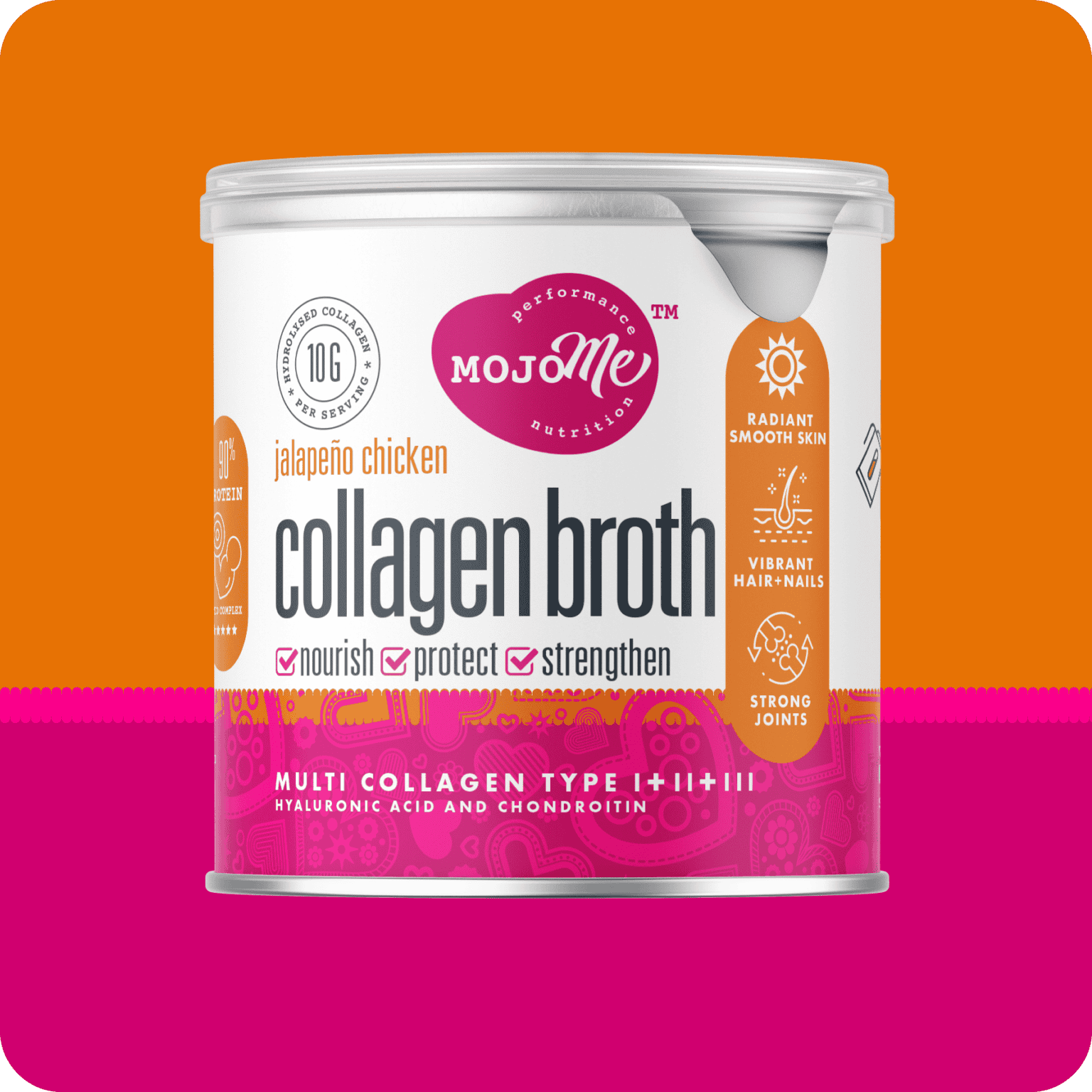 MojoMe Instant Collagen Broth Chicken Bone Broth Powder